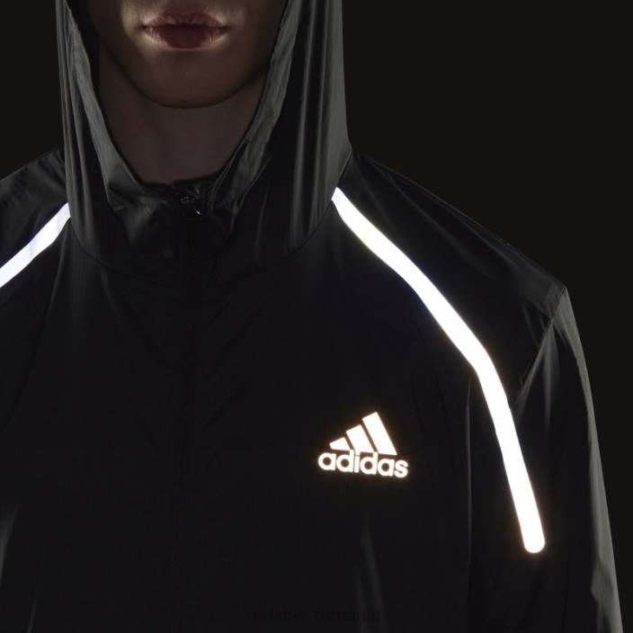 Adidas jachetă neagră de maraton bărbați negru 2JBN1402