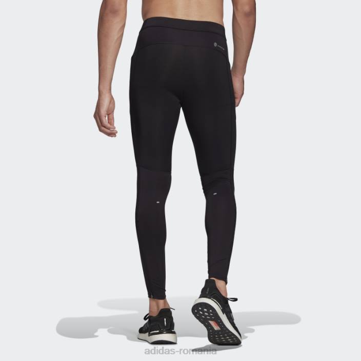 Adidas negru deține colanții de alergare bărbați negru argintiu 2JBN6443