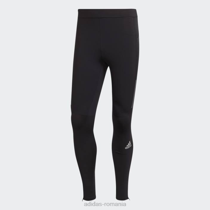 Adidas negru deține colanții de alergare bărbați negru argintiu 2JBN6443