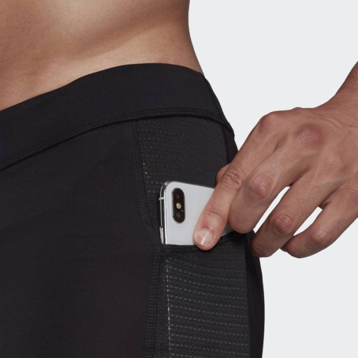 Adidas negru deține colanții de alergare bărbați negru argintiu 2JBN6443