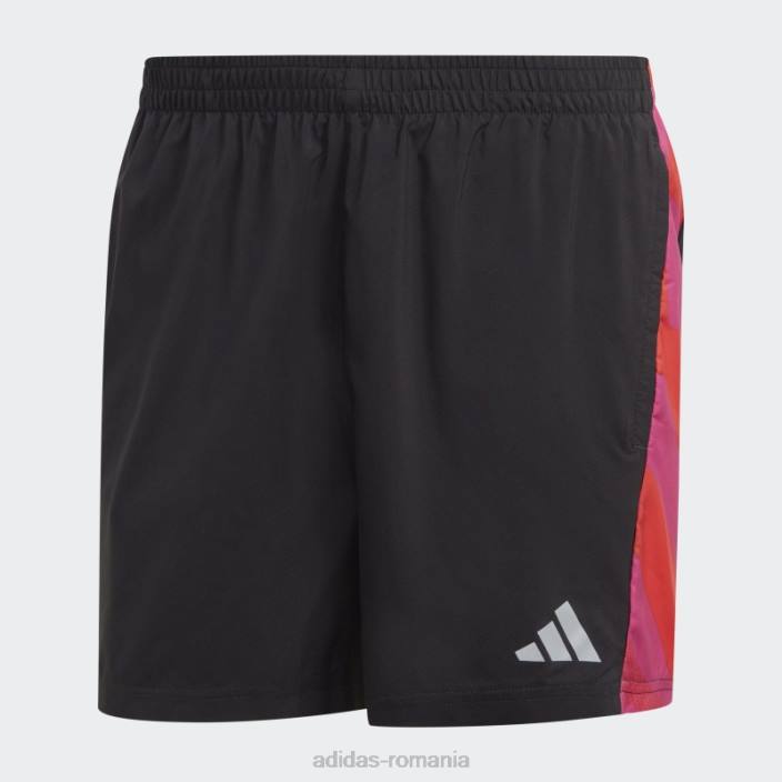 Adidas negru deține pantalonii scurți sezonieri bărbați negru/fucsia/rosu 2JBN6448