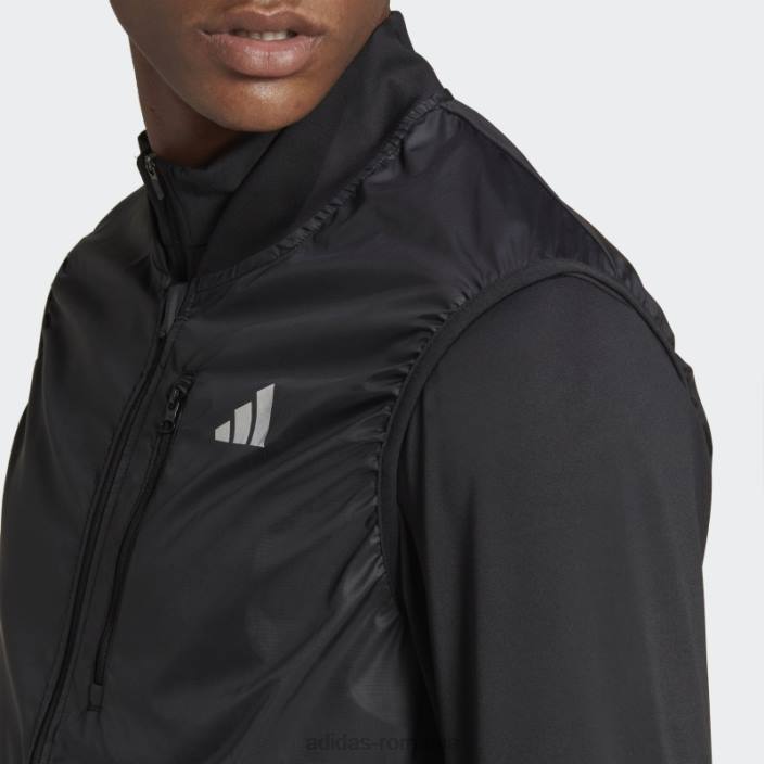 Adidas negru deține vesta de alergare bărbați negru 2JBN14506