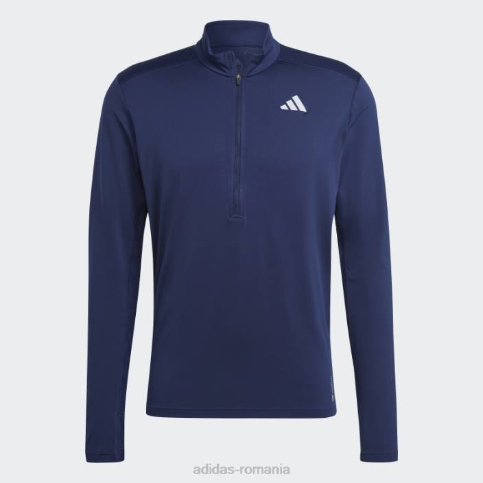 Adidas top cu mânecă lungă cu fermoar 1/2 albastru închis bărbați albastru inchis 2JBN13411