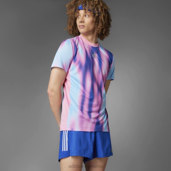 Adidas tricou adidas break the norm albastru bărbați albastru/roz/liliac 2JBN14763