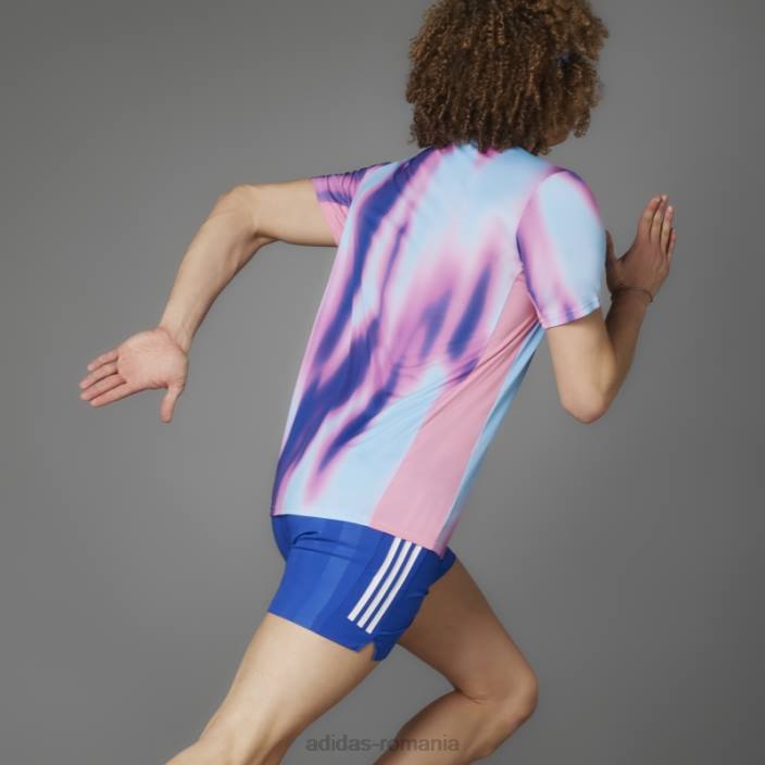 Adidas tricou adidas break the norm albastru bărbați albastru/roz/liliac 2JBN14763