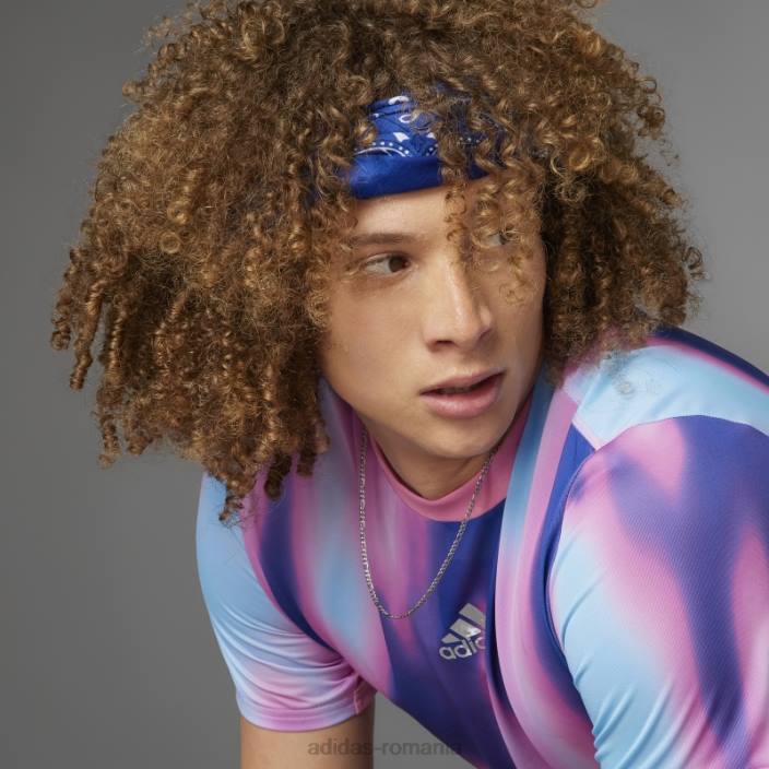 Adidas tricou adidas break the norm albastru bărbați albastru/roz/liliac 2JBN14763