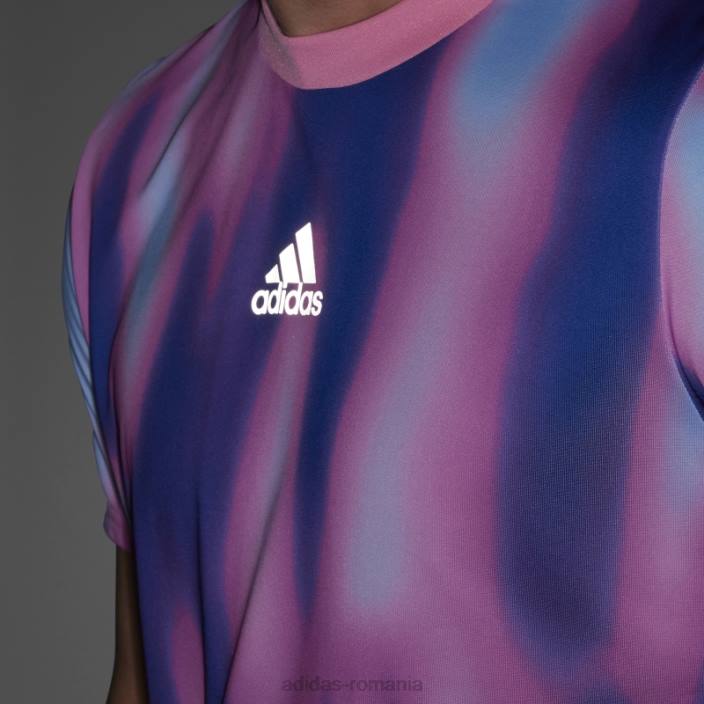 Adidas tricou adidas break the norm albastru bărbați albastru/roz/liliac 2JBN14763