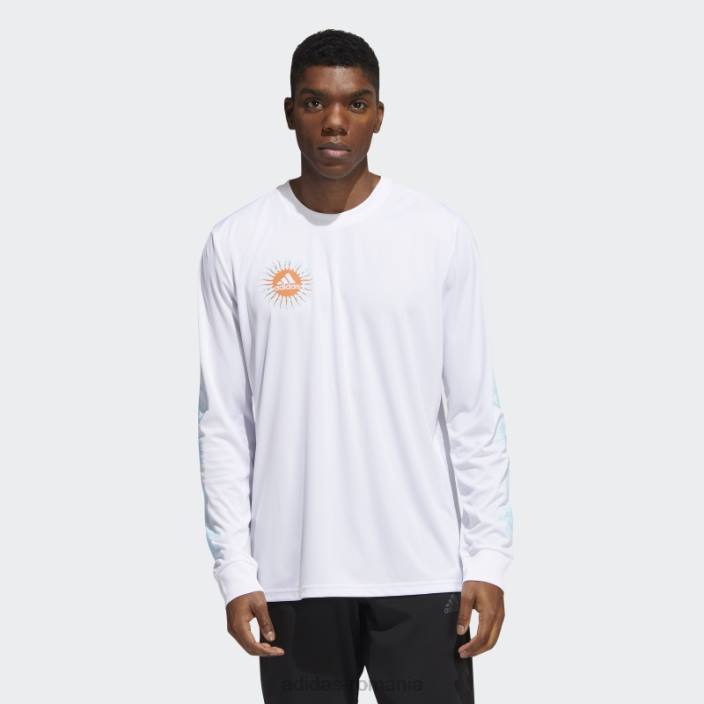 Adidas tricou cu mânecă lungă grafică libertate de alergare alb adidas bărbați alb 2JBN14802