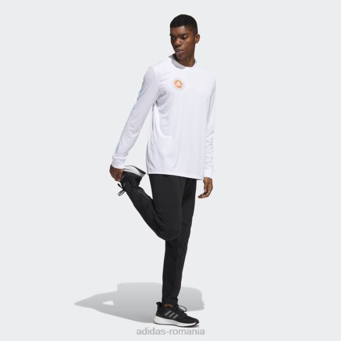 Adidas tricou cu mânecă lungă grafică libertate de alergare alb adidas bărbați alb 2JBN14802