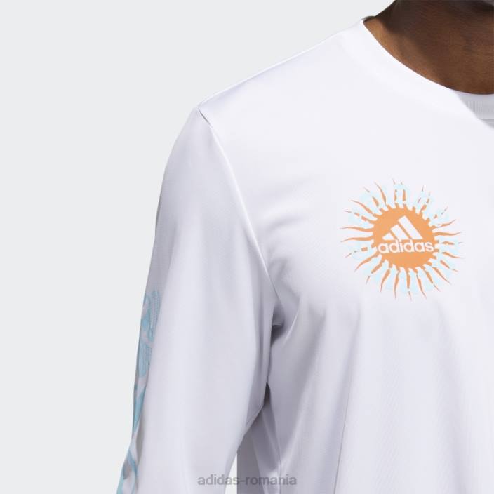 Adidas tricou cu mânecă lungă grafică libertate de alergare alb adidas bărbați alb 2JBN14802