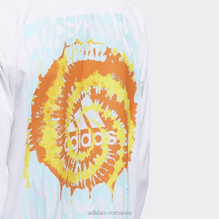 Adidas tricou cu mânecă lungă grafică libertate de alergare alb adidas bărbați alb 2JBN14802