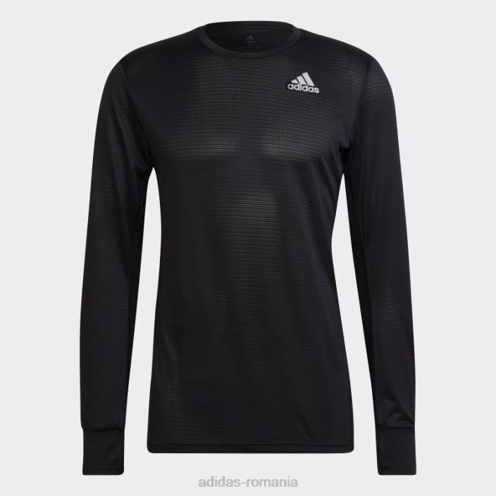 Adidas tricou cu mânecă lungă, negru adidas bărbați negru argintiu 2JBN5244