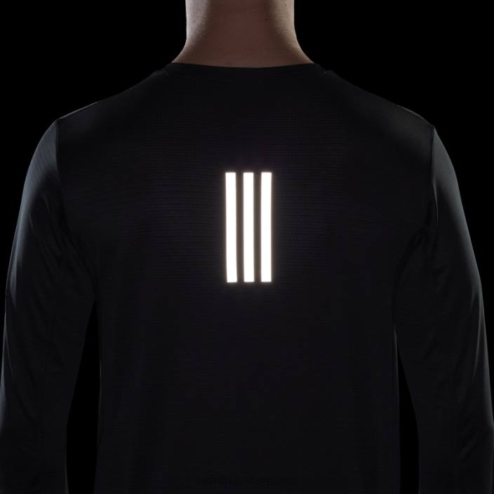 Adidas tricou cu mânecă lungă, negru adidas bărbați negru argintiu 2JBN5244