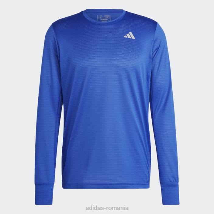 Adidas tricou cu mânecă lungă own the run albastru bărbați albastru 2JBN6295