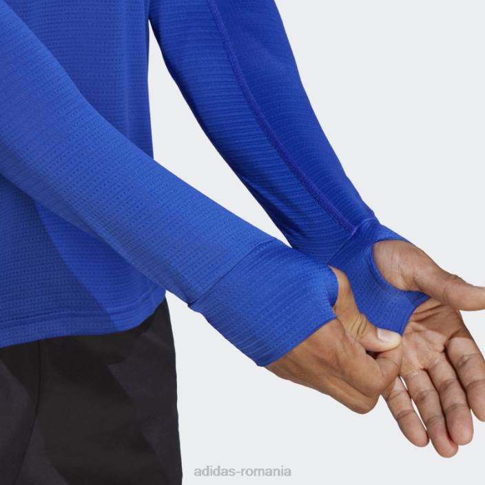 Adidas tricou cu mânecă lungă own the run albastru bărbați albastru 2JBN6295