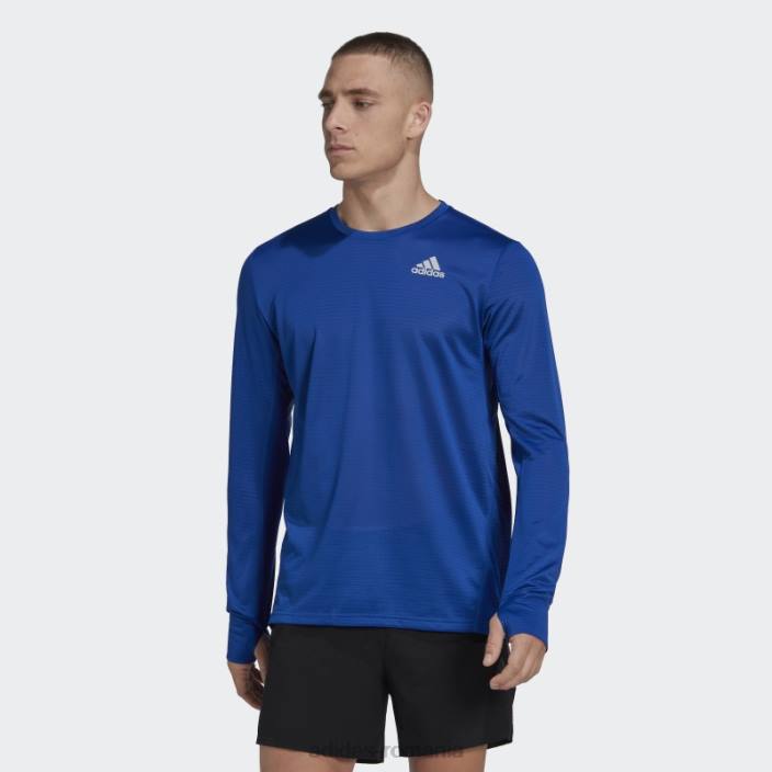Adidas tricou cu mânecă lungă own the run albastru regal bărbați albastru regal/argintiu 2JBN6338