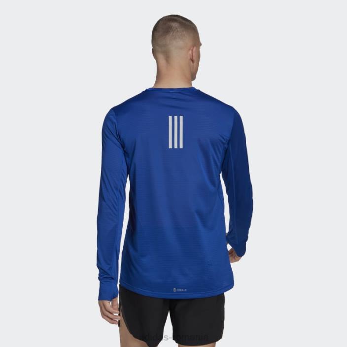 Adidas tricou cu mânecă lungă own the run albastru regal bărbați albastru regal/argintiu 2JBN6338