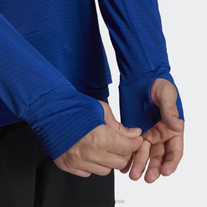 Adidas tricou cu mânecă lungă own the run albastru regal bărbați albastru regal/argintiu 2JBN6338