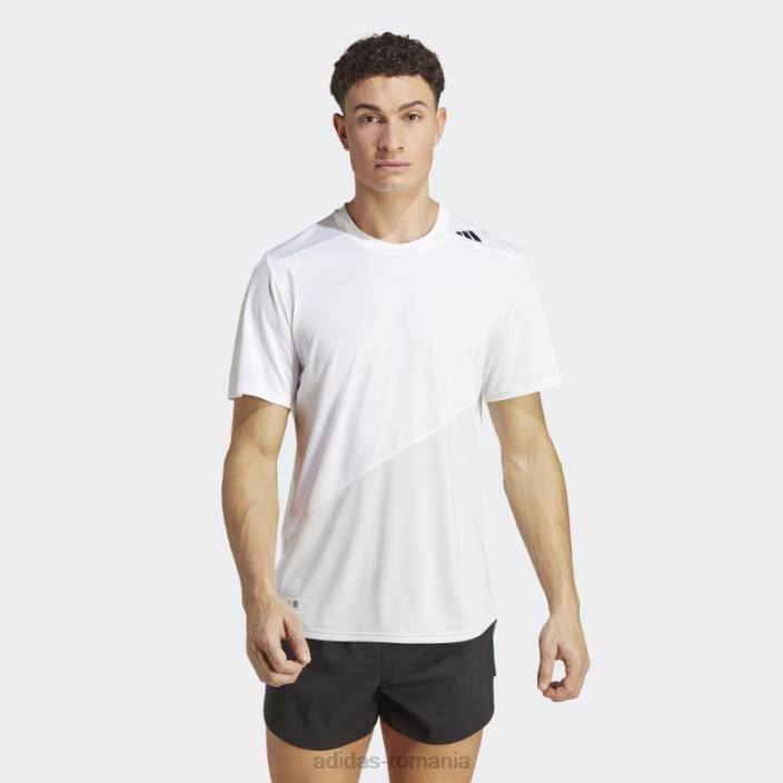 Adidas tricou de alergare alb făcut pentru a fi refăcut bărbați alb/gri liniuță 2JBN14171