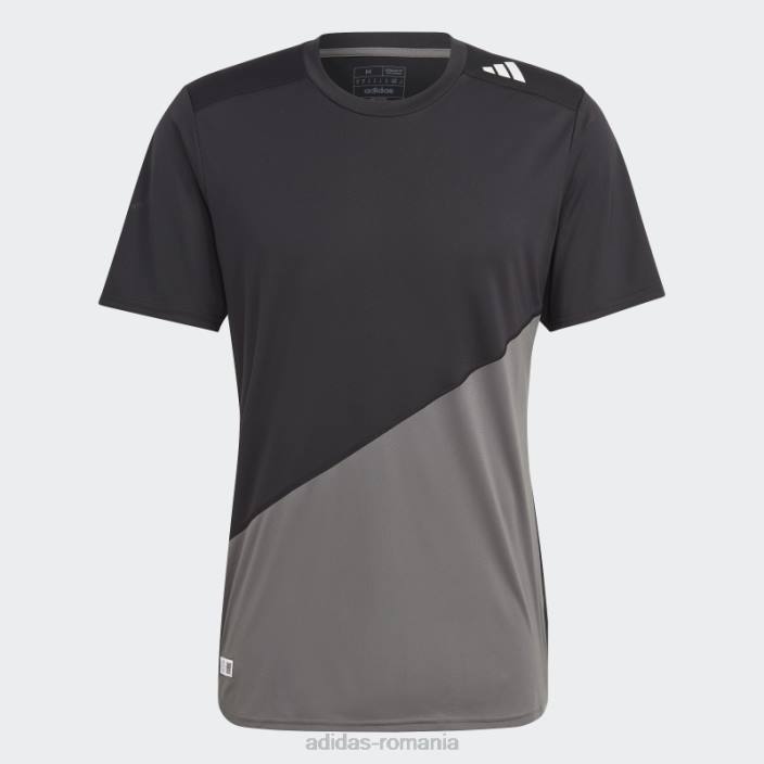 Adidas tricou de alergare negru făcut pentru a fi refăcut bărbați gri inchis 2JBN13768