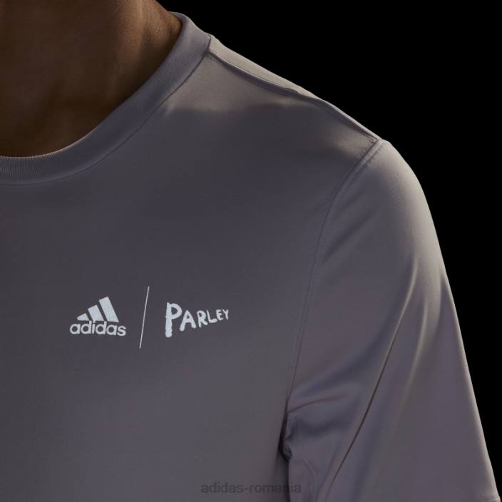 Adidas tricou de alergare silver dawn hot x parley bărbați zori argintii 2JBN14159