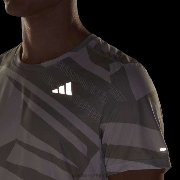 Adidas tricou de sezon, deține alergarea gri bărbați gri/alb 2JBN13394