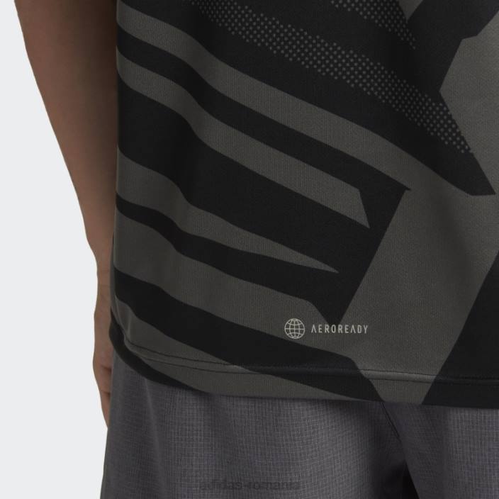 Adidas tricou de sezon dețineți alergarea negru bărbați gri inchis 2JBN13196