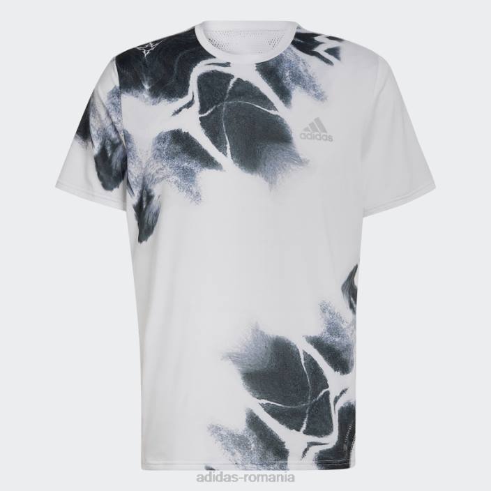 Adidas tricou grafic rapid alb bărbați alb negru 2JBN14702