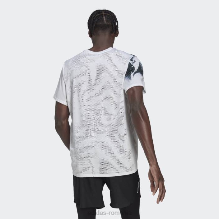 Adidas tricou grafic rapid alb bărbați alb negru 2JBN7208