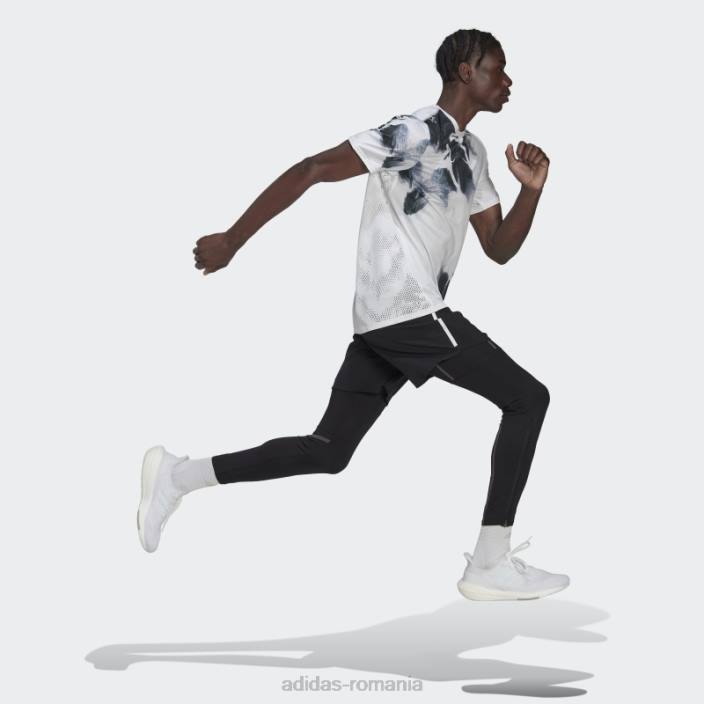 Adidas tricou grafic rapid alb bărbați alb negru 2JBN7208