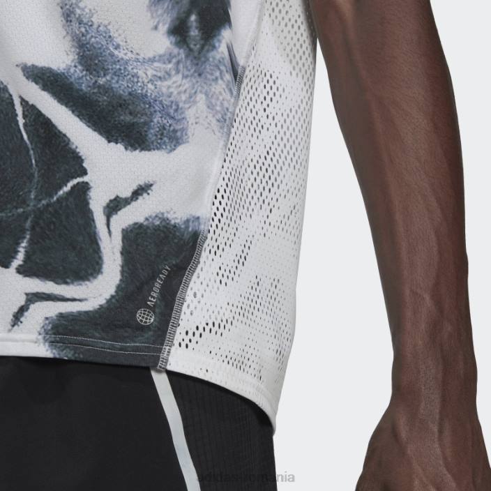 Adidas tricou grafic rapid alb bărbați alb negru 2JBN7208