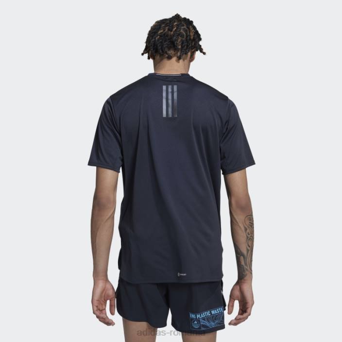 Adidas tricou negru conceput pentru alergarea pentru oceane bărbați negru/albastru 2JBN14641