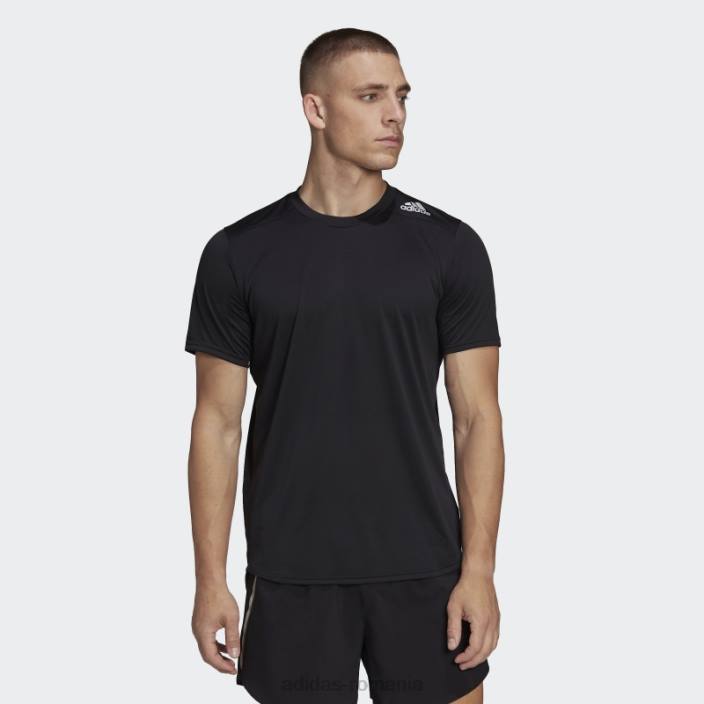 Adidas tricou pentru alergare cu design negru bărbați negru 2JBN7001