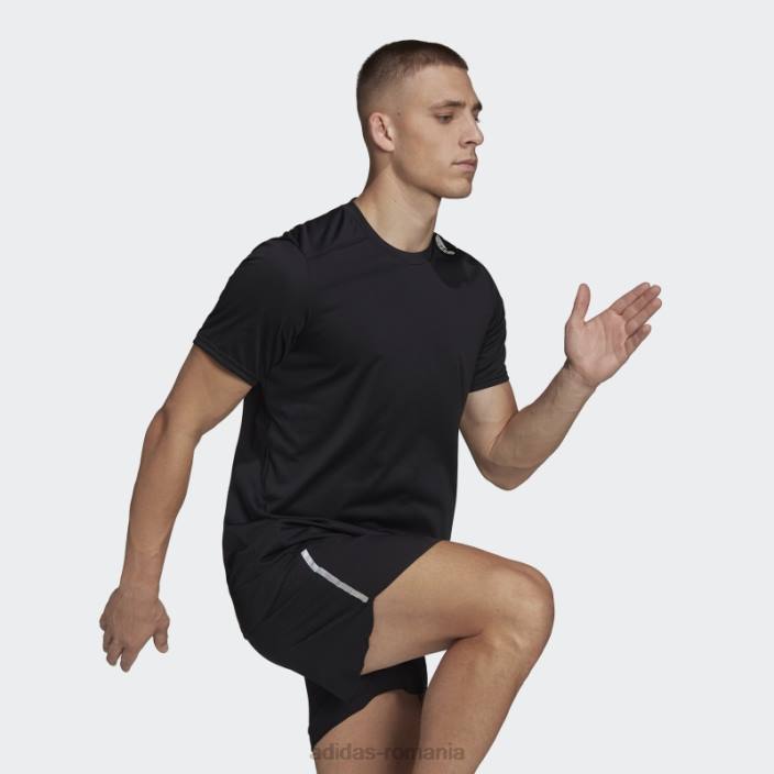 Adidas tricou pentru alergare cu design negru bărbați negru 2JBN7001