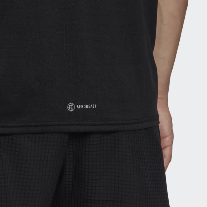 Adidas tricou pentru alergare cu design negru bărbați negru 2JBN7001