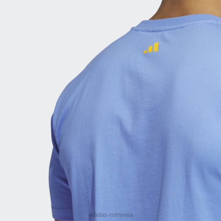 Adidas Lil stripe bracket tricou de baschet cu mânecă scurtă, albastru adidas bărbați albastru 2JBN5802
