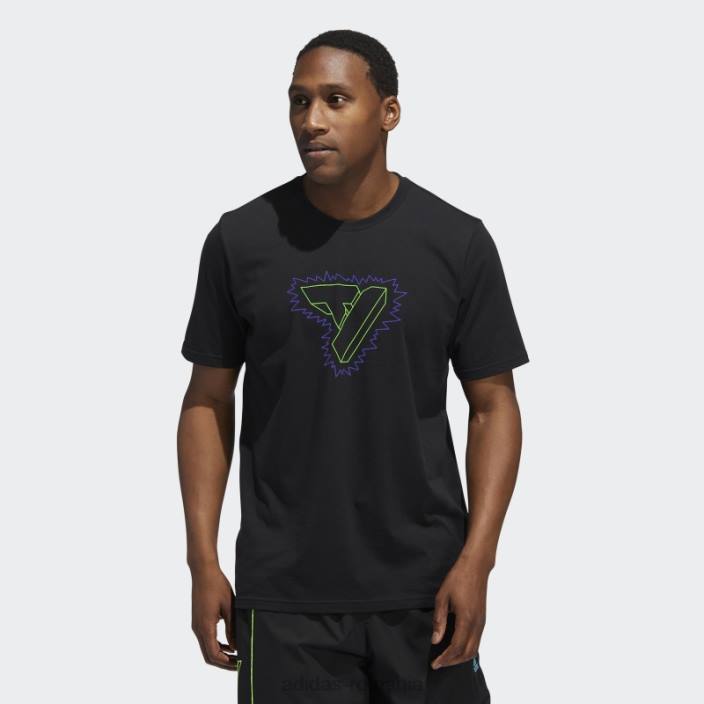 Adidas black trae graphic tee fashion bărbați negru 2JBN1570