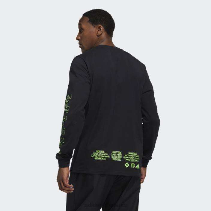 Adidas black trae graphic tee fashion bărbați negru 2JBN1589