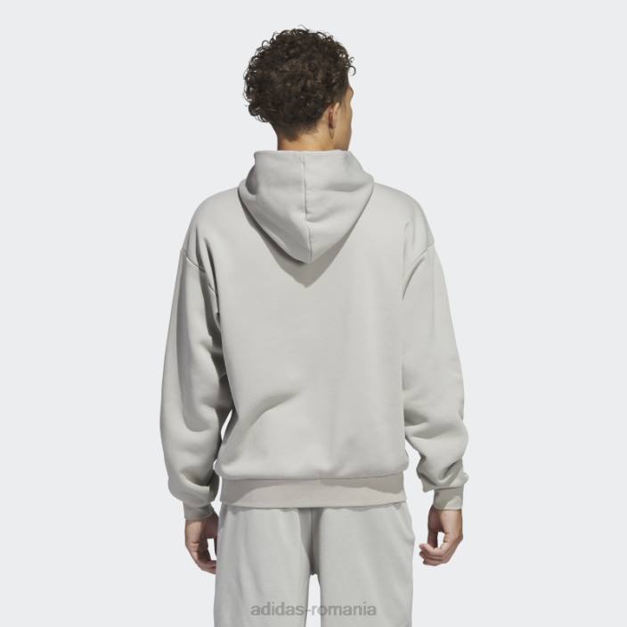 Adidas hanorac cu glugă fierbinte, gri metalizat bărbați gri metal 2JBN6342