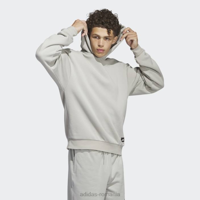 Adidas hanorac cu glugă fierbinte, gri metalizat bărbați gri metal 2JBN6342