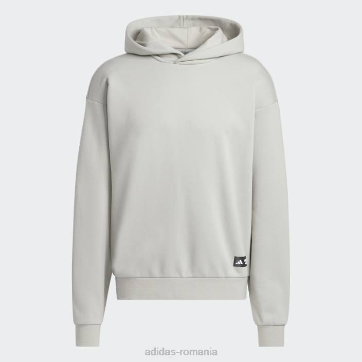 Adidas hanorac cu glugă fierbinte, gri metalizat bărbați gri metal 2JBN6342