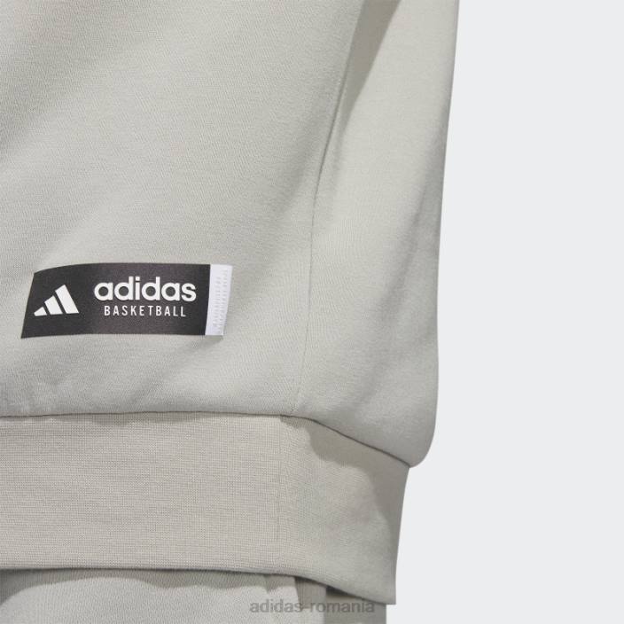 Adidas hanorac cu glugă fierbinte, gri metalizat bărbați gri metal 2JBN6342
