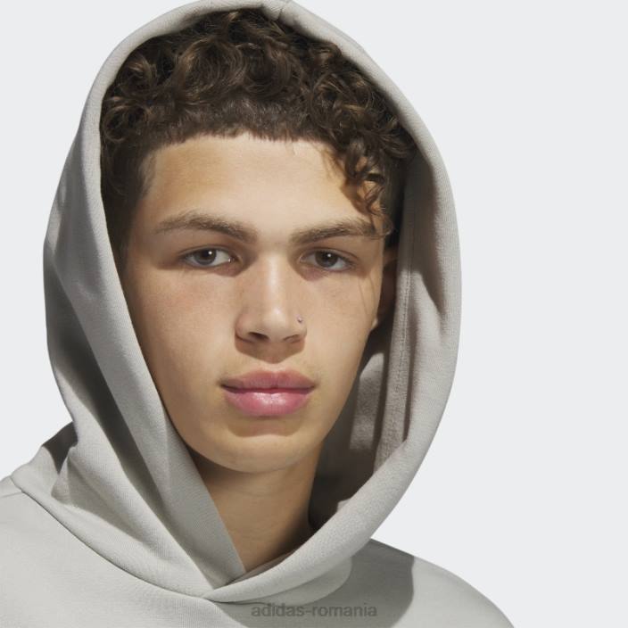 Adidas hanorac cu glugă fierbinte, gri metalizat bărbați gri metal 2JBN6342