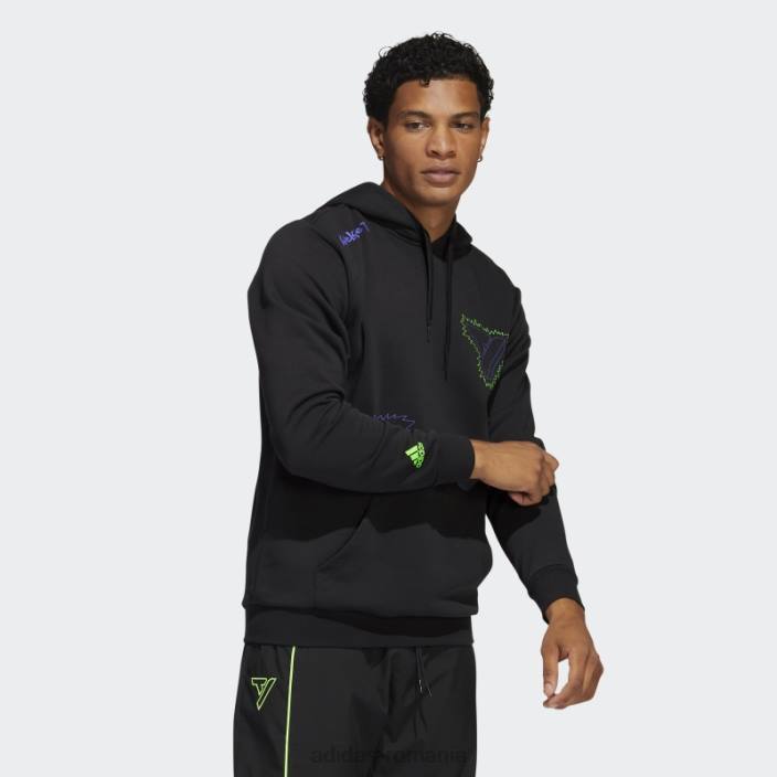 Adidas hanorac negru trae adidas bărbați negru 2JBN7239