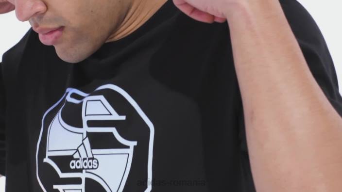 Adidas insignă cercurilor la nivel mondial de tricou grafic sport negru bărbați negru 2JBN15266