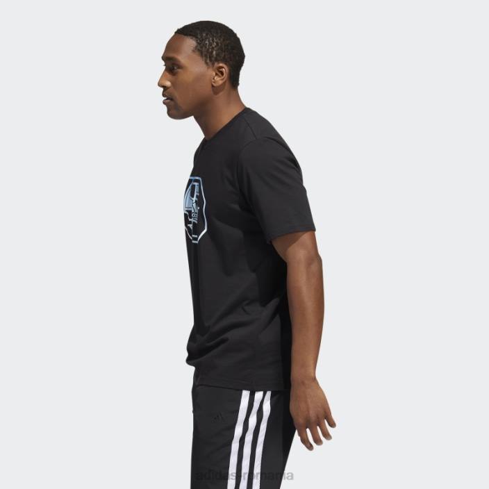 Adidas insignă cercurilor la nivel mondial de tricou grafic sport negru bărbați negru 2JBN15266