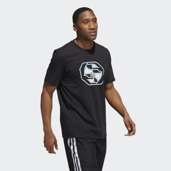 Adidas insignă cercurilor la nivel mondial de tricou grafic sport negru bărbați negru 2JBN15266