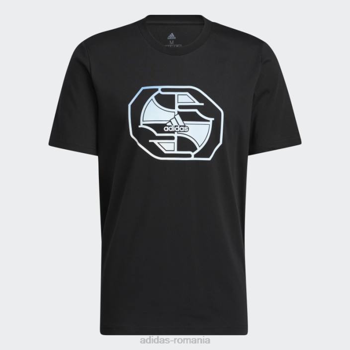 Adidas insignă cercurilor la nivel mondial de tricou grafic sport negru bărbați negru 2JBN15266