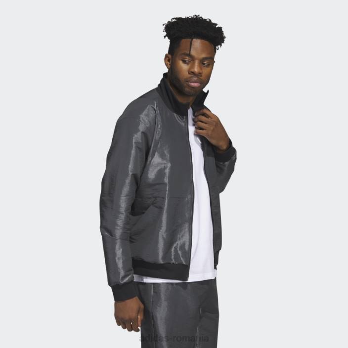 Adidas jachetă de călătorie gri harden bărbați gri 2JBN5879