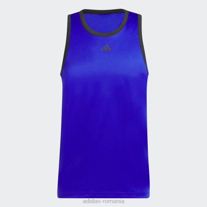 Adidas maiou cu 3 dungi baschet albastru fierbinte bărbați albastru/negru 2JBN5394